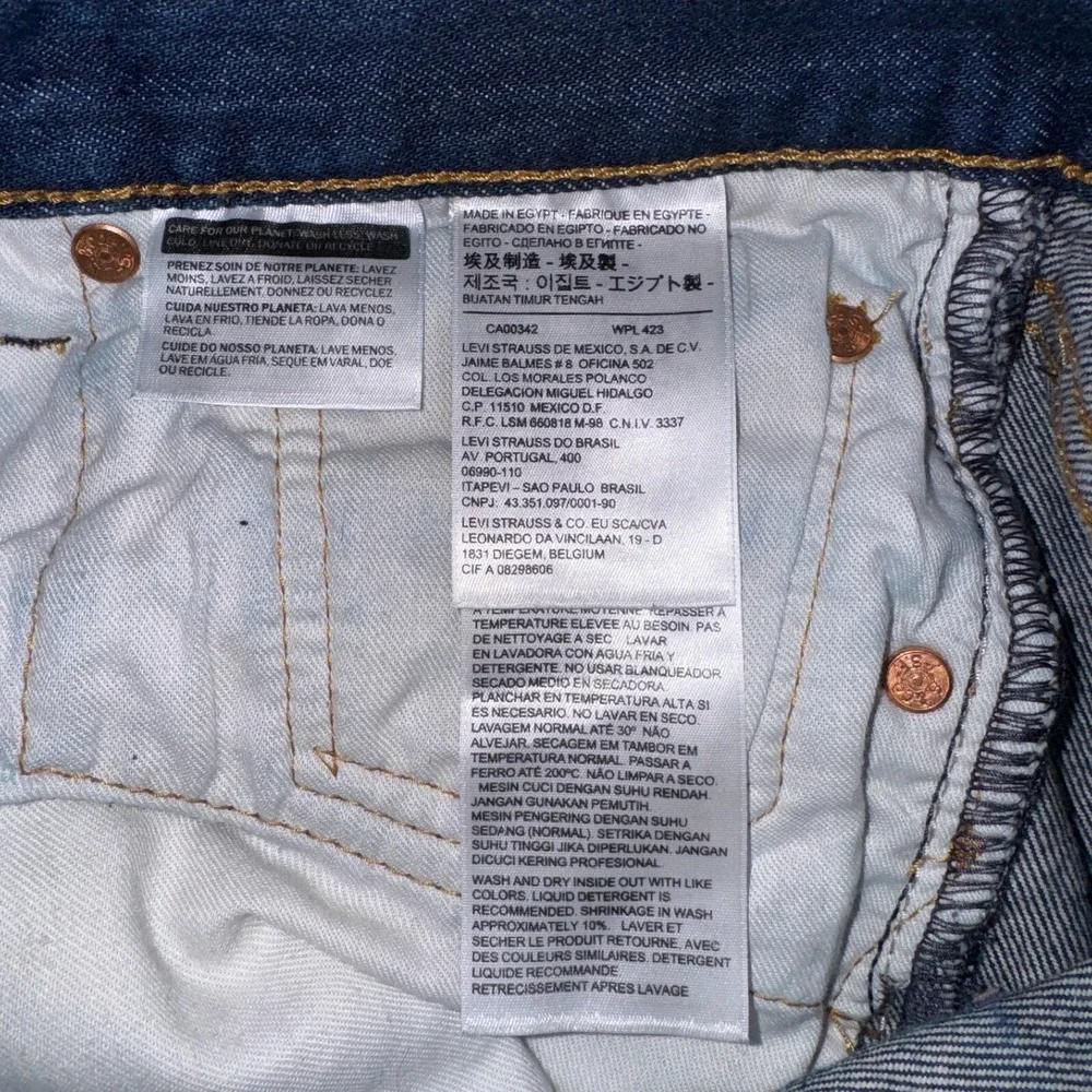 Levi's 501 Straight Jeans Men's 34x32 (fits 30x29)  Blue Denim Cotton Button-fly